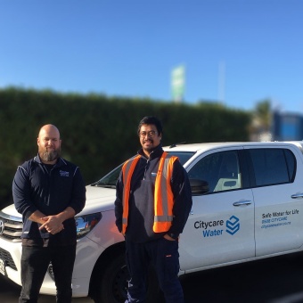 Kurt and Francis Auckland Drainage Team Citycare Water